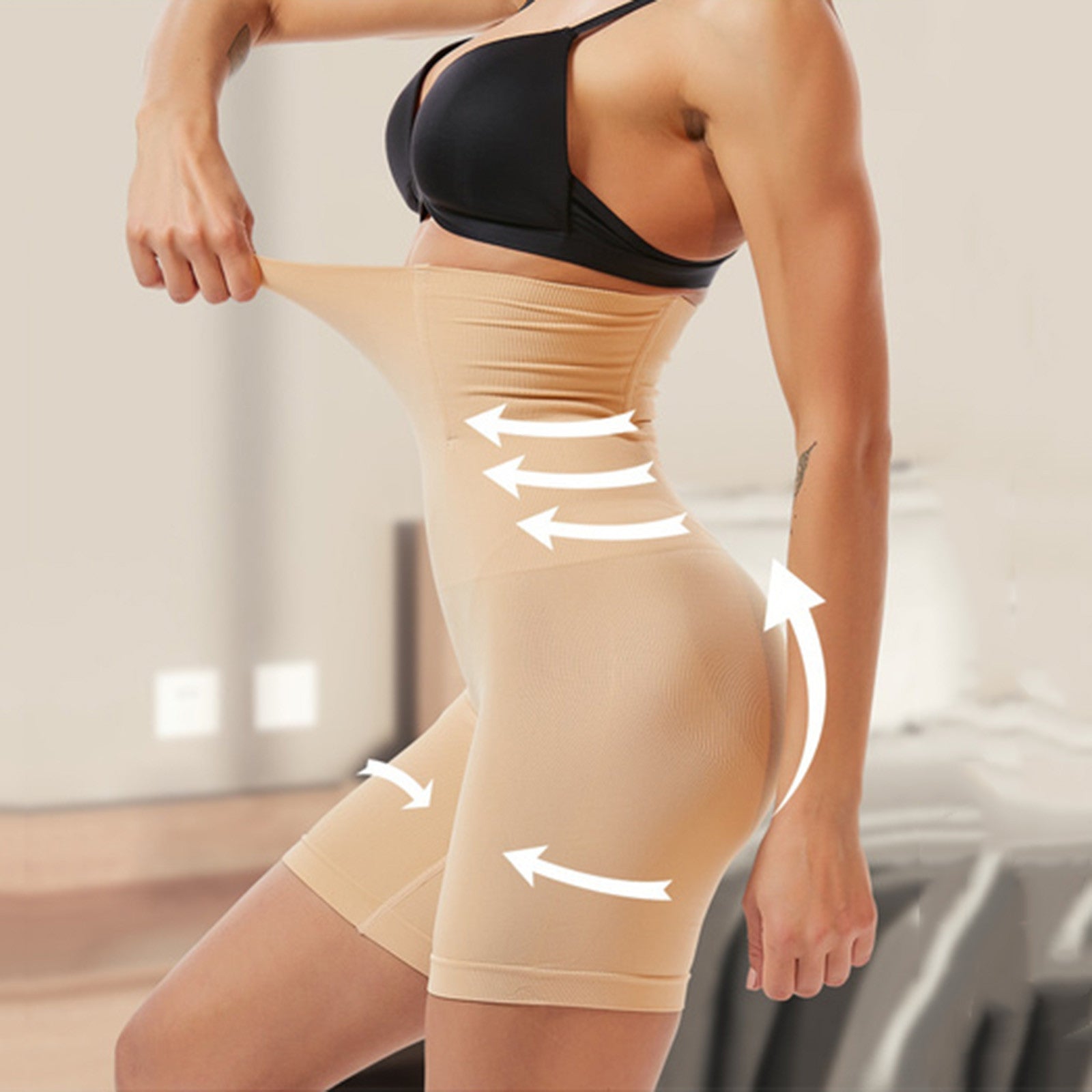 High-Waisted Butt Lifting Shaper Shorts 1-3pcs