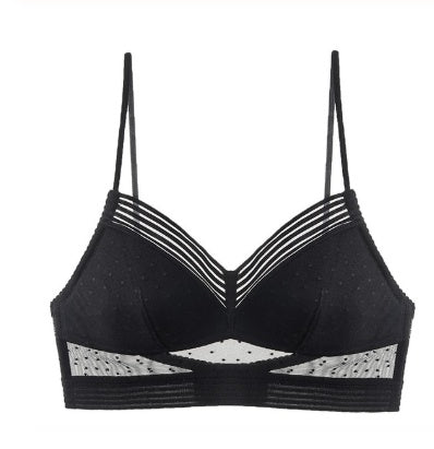 Wireles Bralette Low Back Thin Lace Push Up Bra 1-3PC