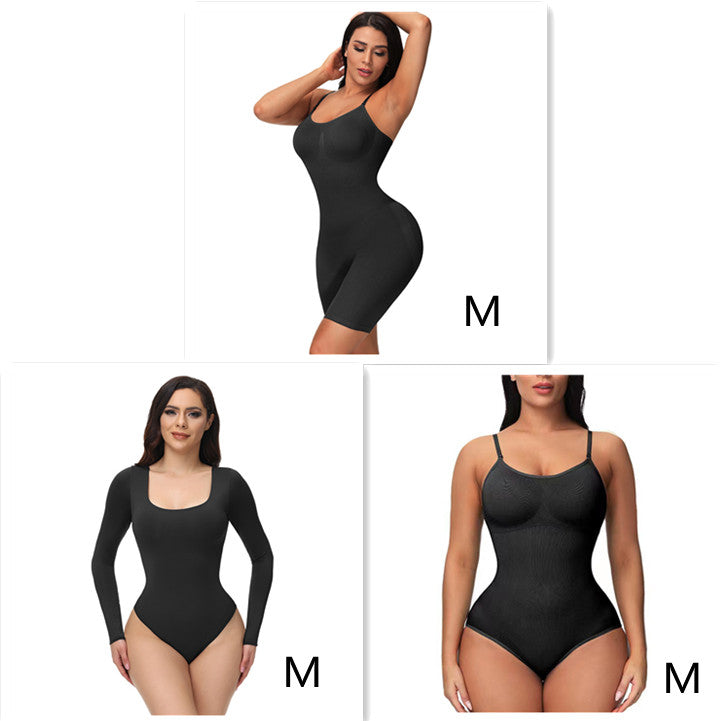 Square Neck Long Sleeve Bodysuit 1 to 3PC