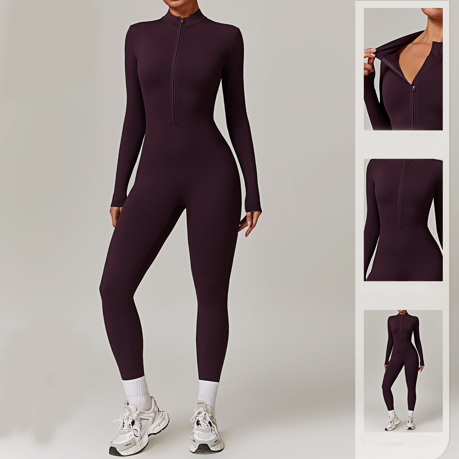 Warm Long-sleeve Yoga Fitness Breathable Bodysuit