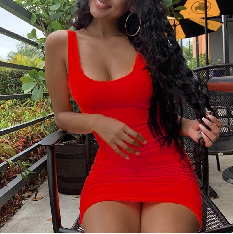 Suspender Mini Bodycon Dress