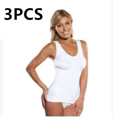 Seamless Shapewear Top with Bra 1 or 3pc