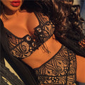 Tansparent Bralette Crotch Lingerie Set