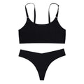 Ice Silk Wire Free Bra & Low Waist Thong Set