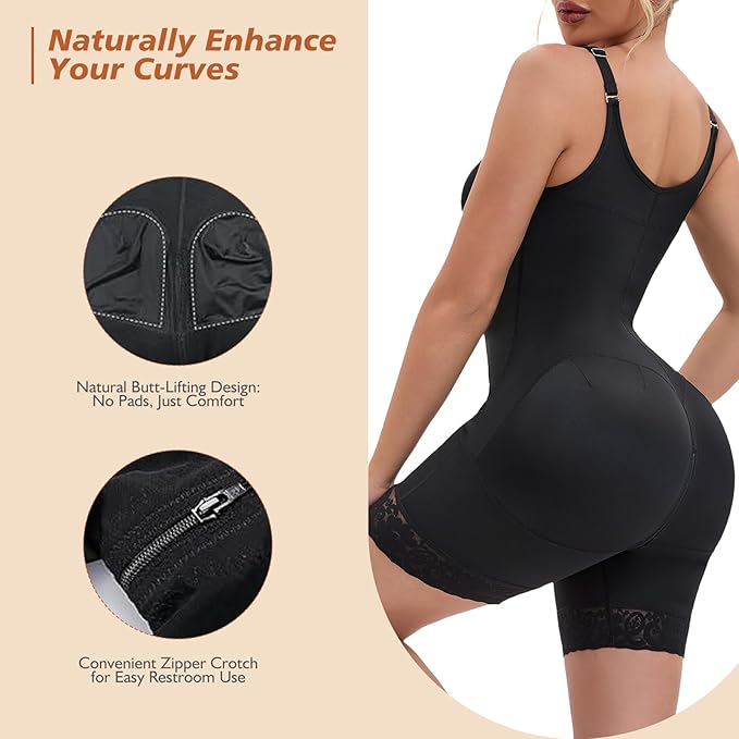 Fajas Bodysuit with Built-in Bra