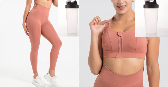 Front Zipper Activewear Sports Bra, Pant, or Set