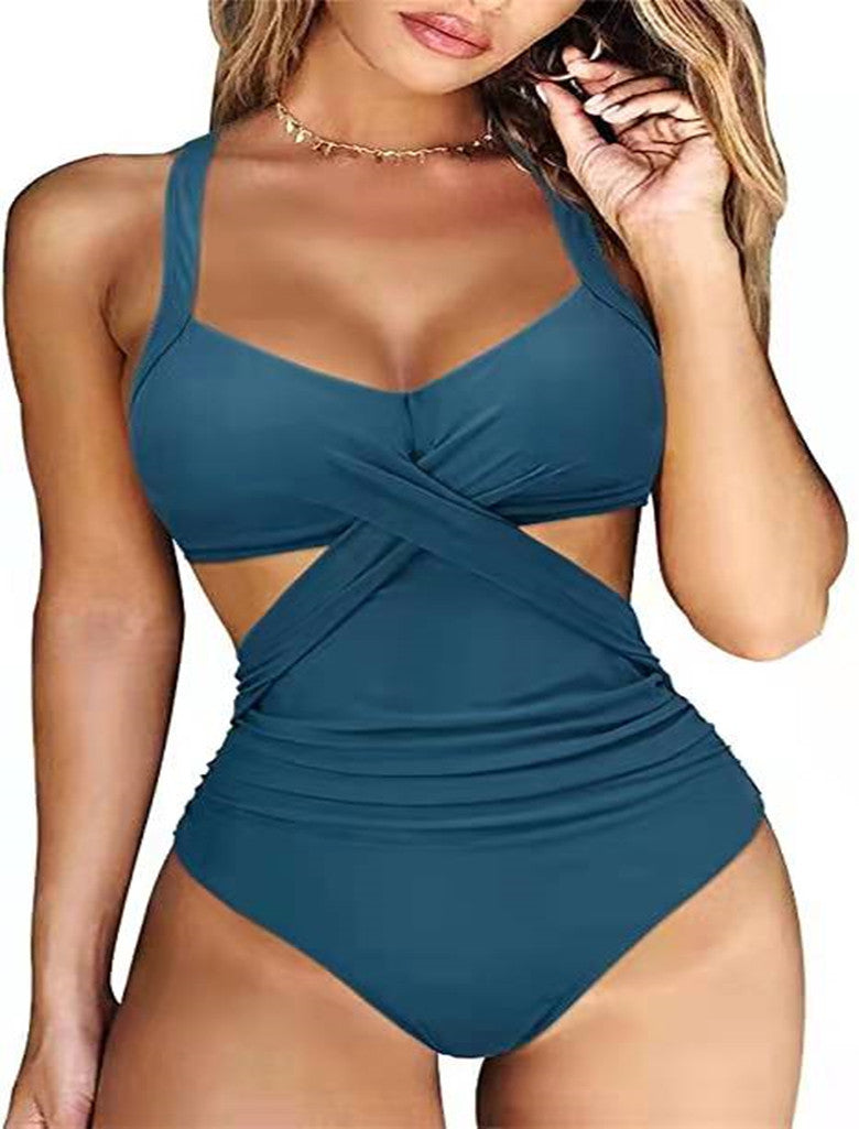 Multicolor One-piece Split Bikini Swimwear