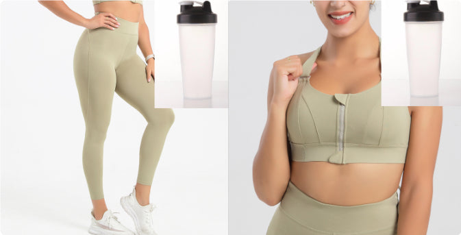 Front Zipper Activewear Sports Bra, Pant, or Set