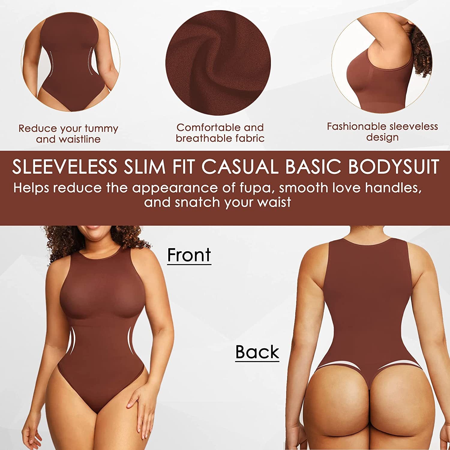 Round Neck Body Shaper Jumpsuit