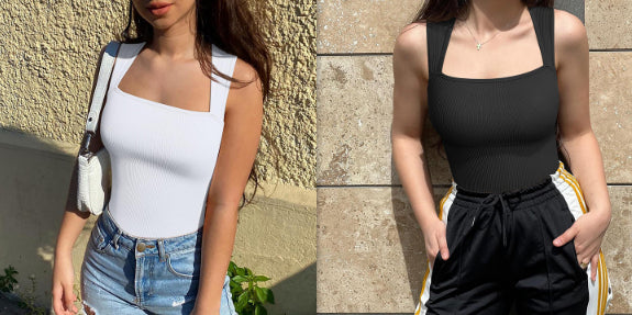 Square Neck Sleeveless Shapewear Jumpsuit 1 to 3pcs