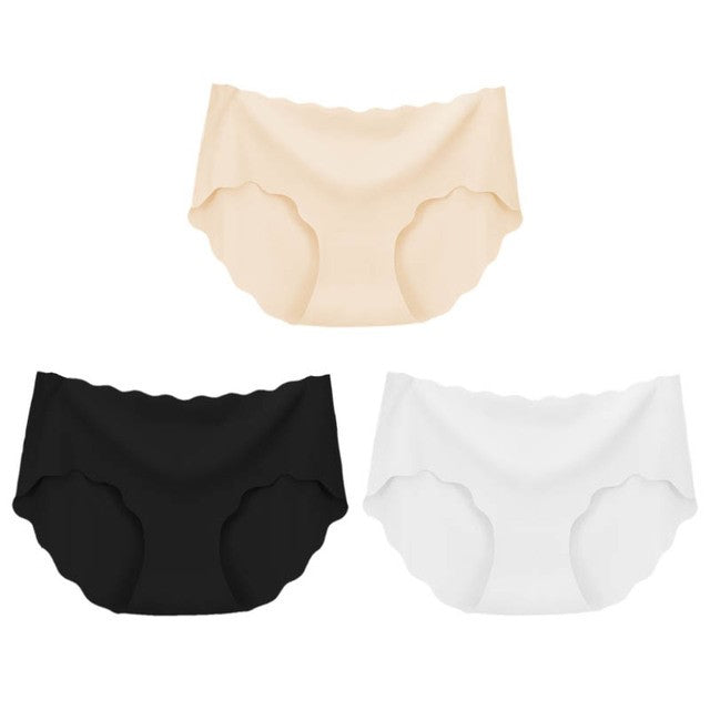 3PC Silk Seamless Panties - Many Combs