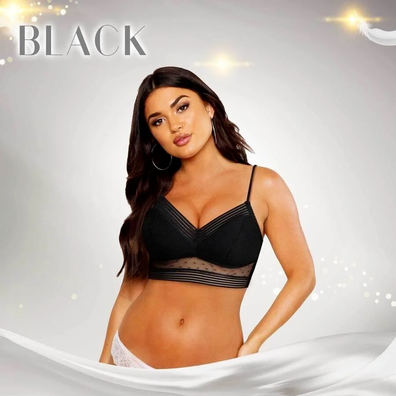 Wireles Bralette Low Back Thin Lace Push Up Bra 1-3PC