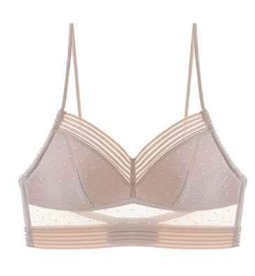 Wireles Bralette Low Back Thin Lace Push Up Bra 1-3PC