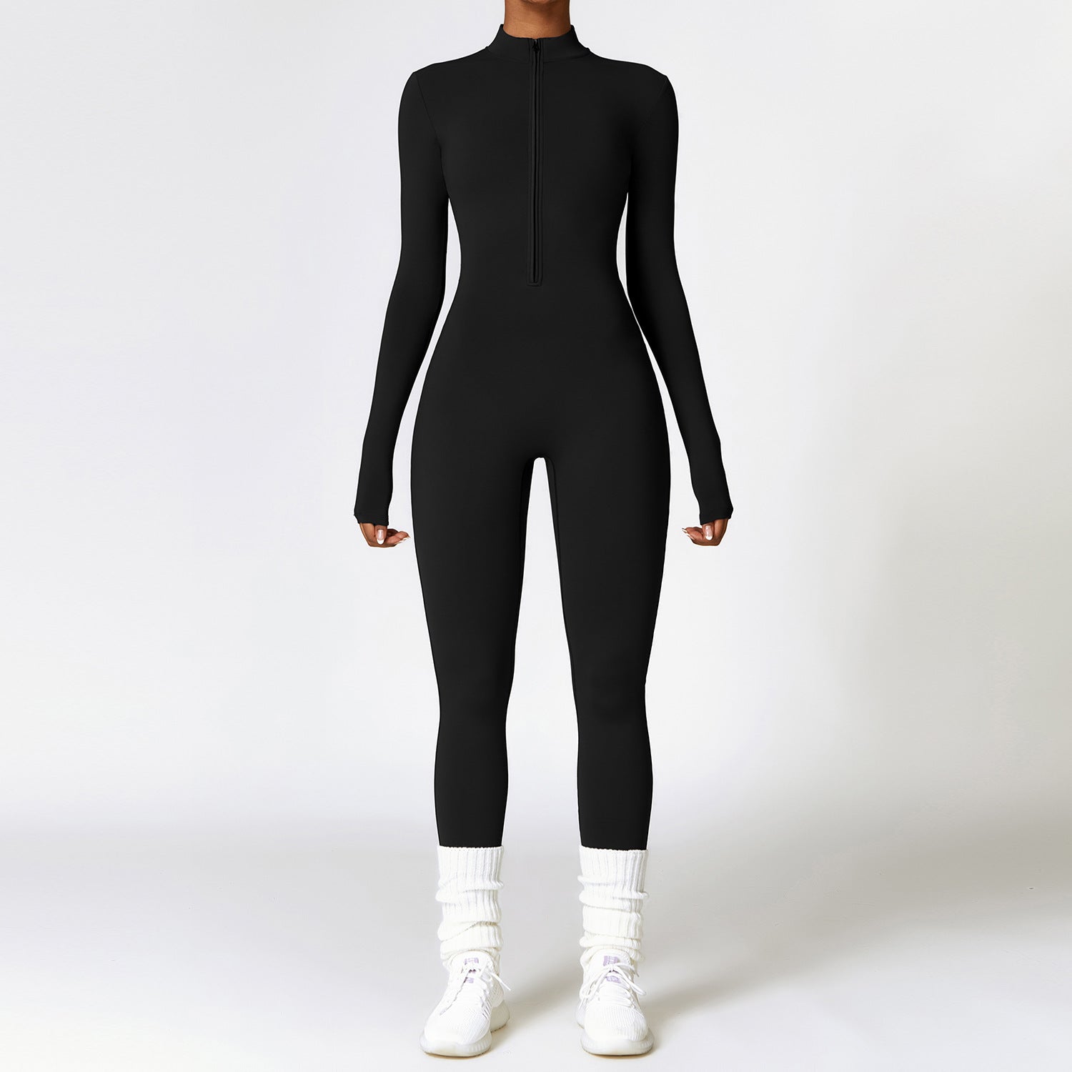 Warm Long-sleeve Yoga Fitness Breathable Bodysuit