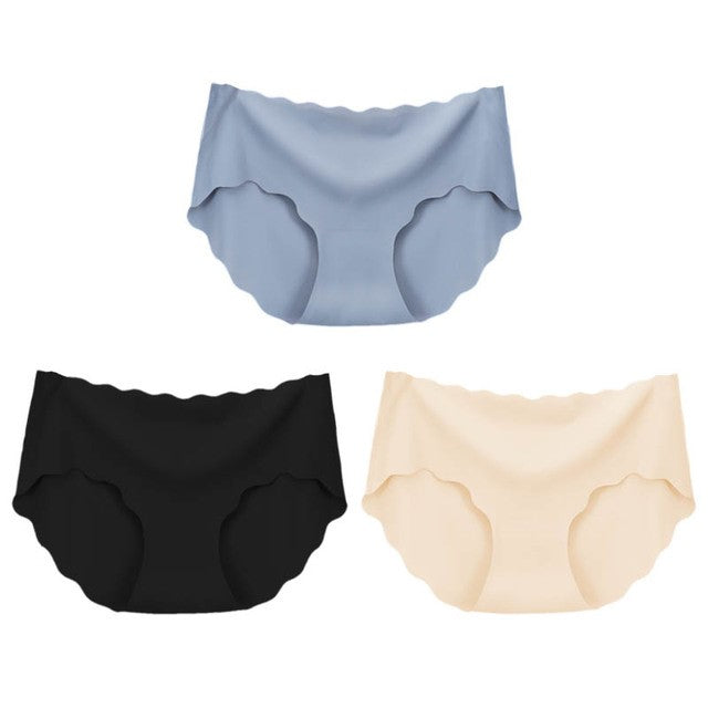 3PC Silk Seamless Panties - Many Combs