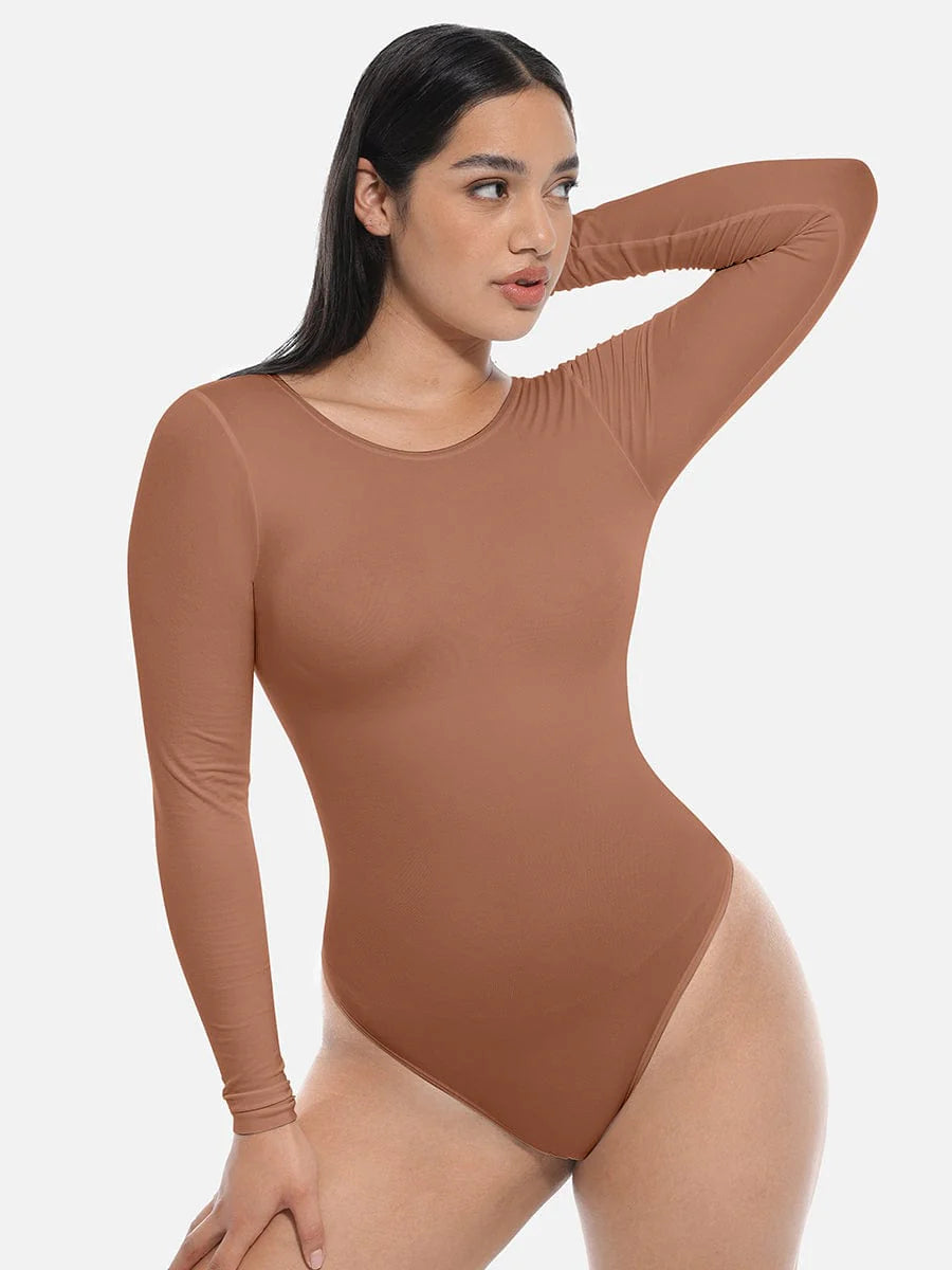 Round Neck Long Sleeve Bodysuit
