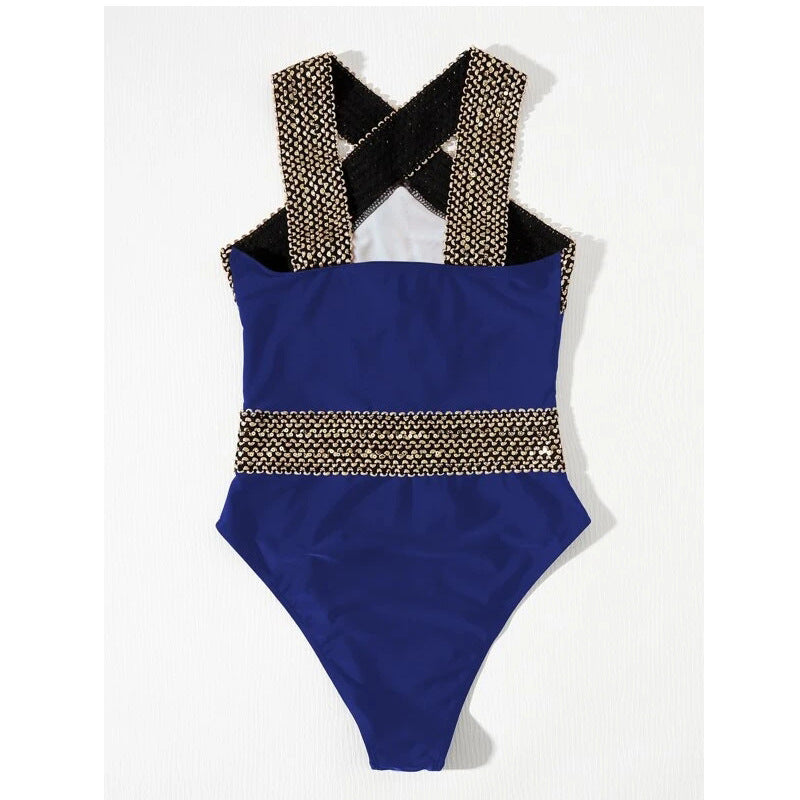 One Piece Solid Color Swimsuit