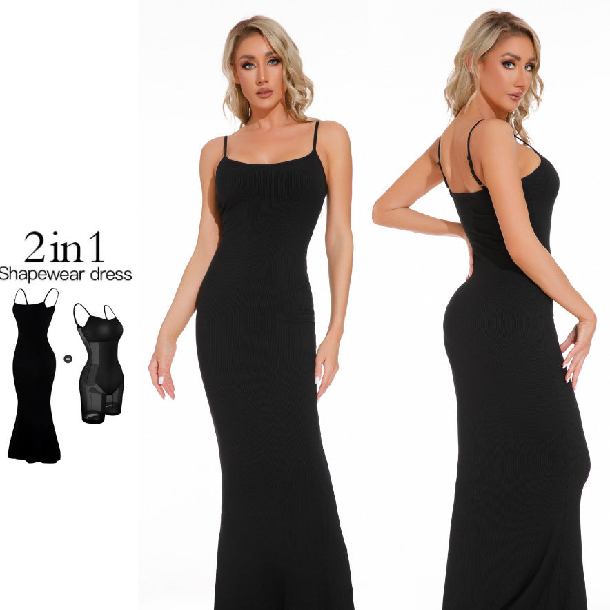 Long Shapewear Bodysuit Dress