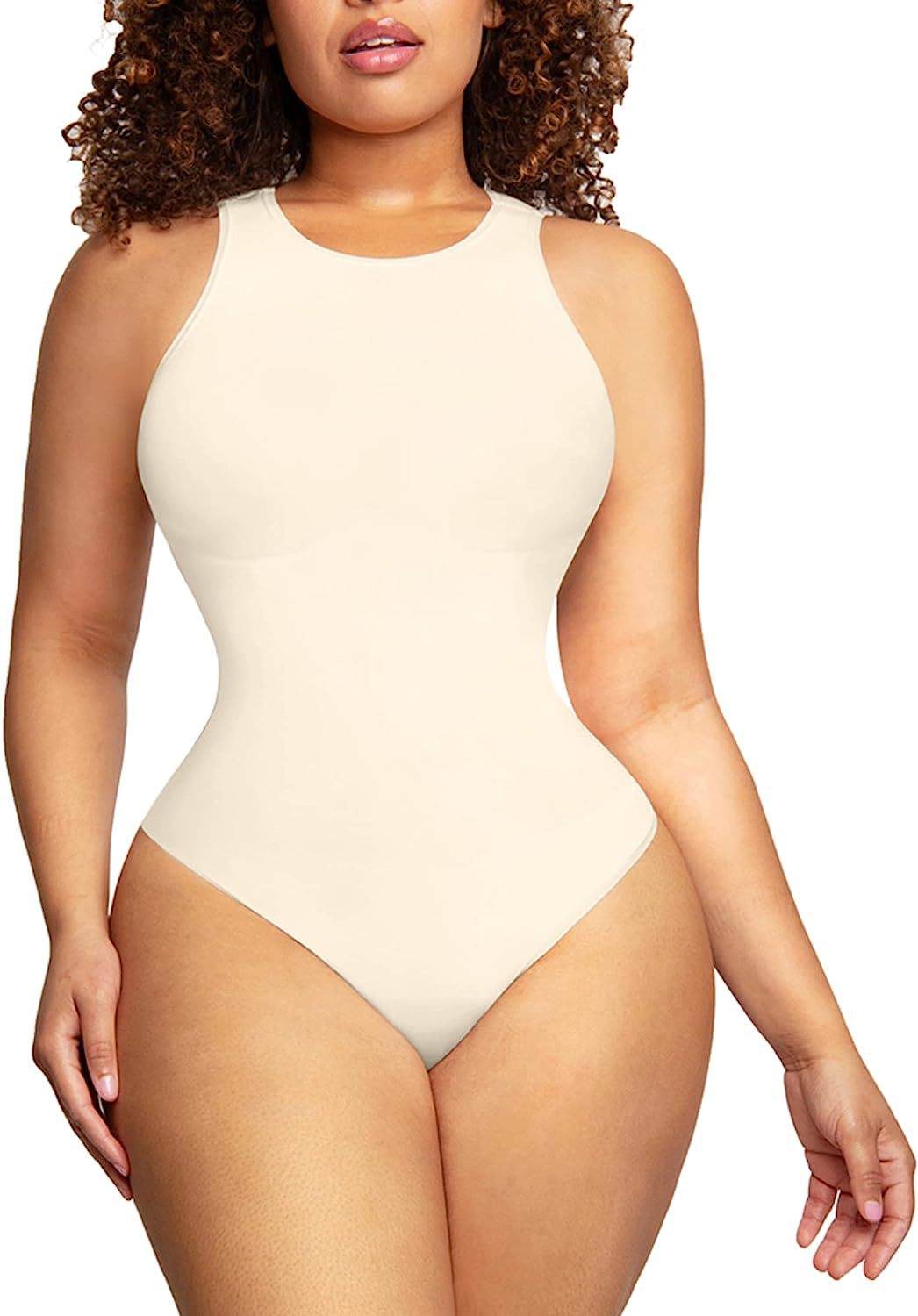Round Neck Body Shaper Jumpsuit