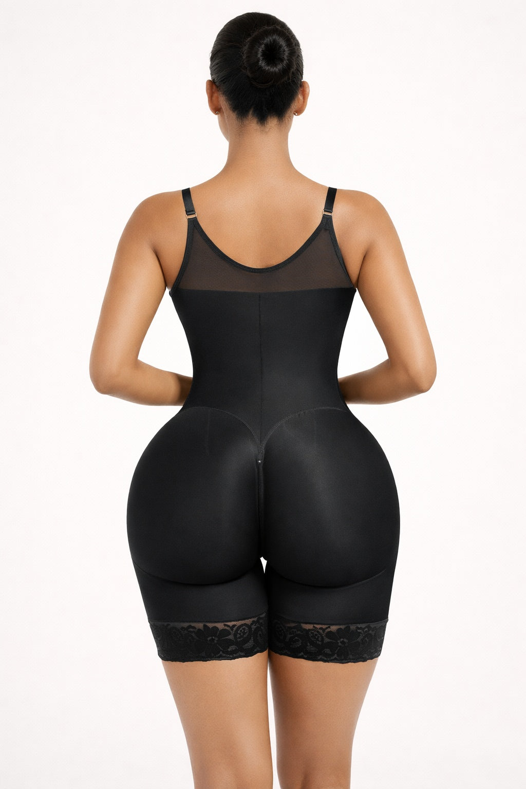 Fajas Tummy Control & Butt left Bodysuit with Zipper Crotch
