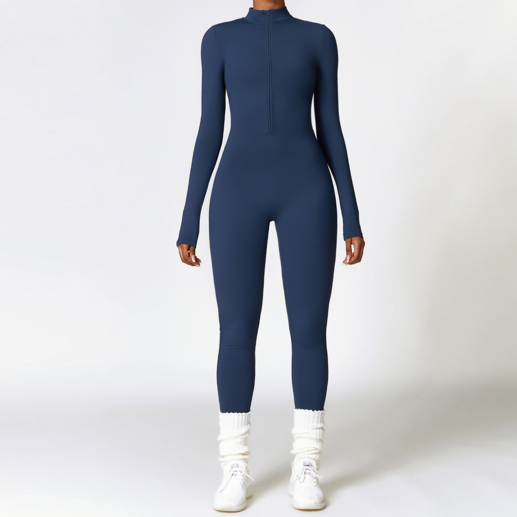 Warm Long-sleeve Yoga Fitness Breathable Bodysuit