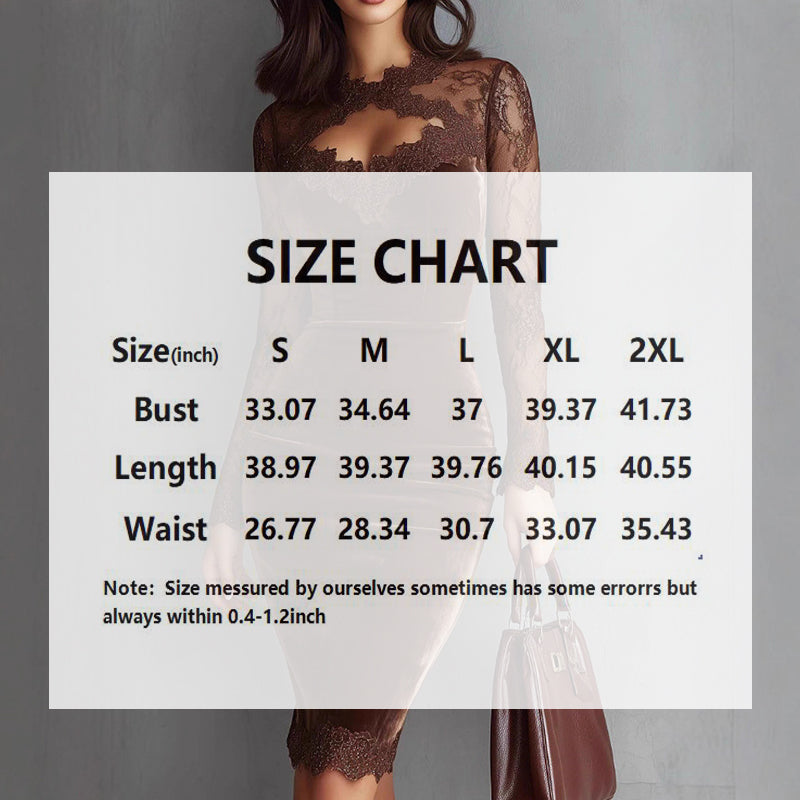 Lace Trim Long Sleeve Bodycon Dress