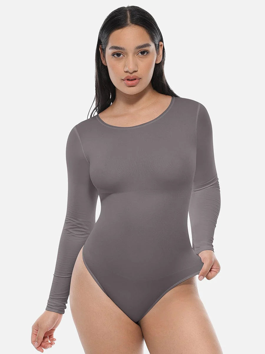 Round Neck Long Sleeve Bodysuit