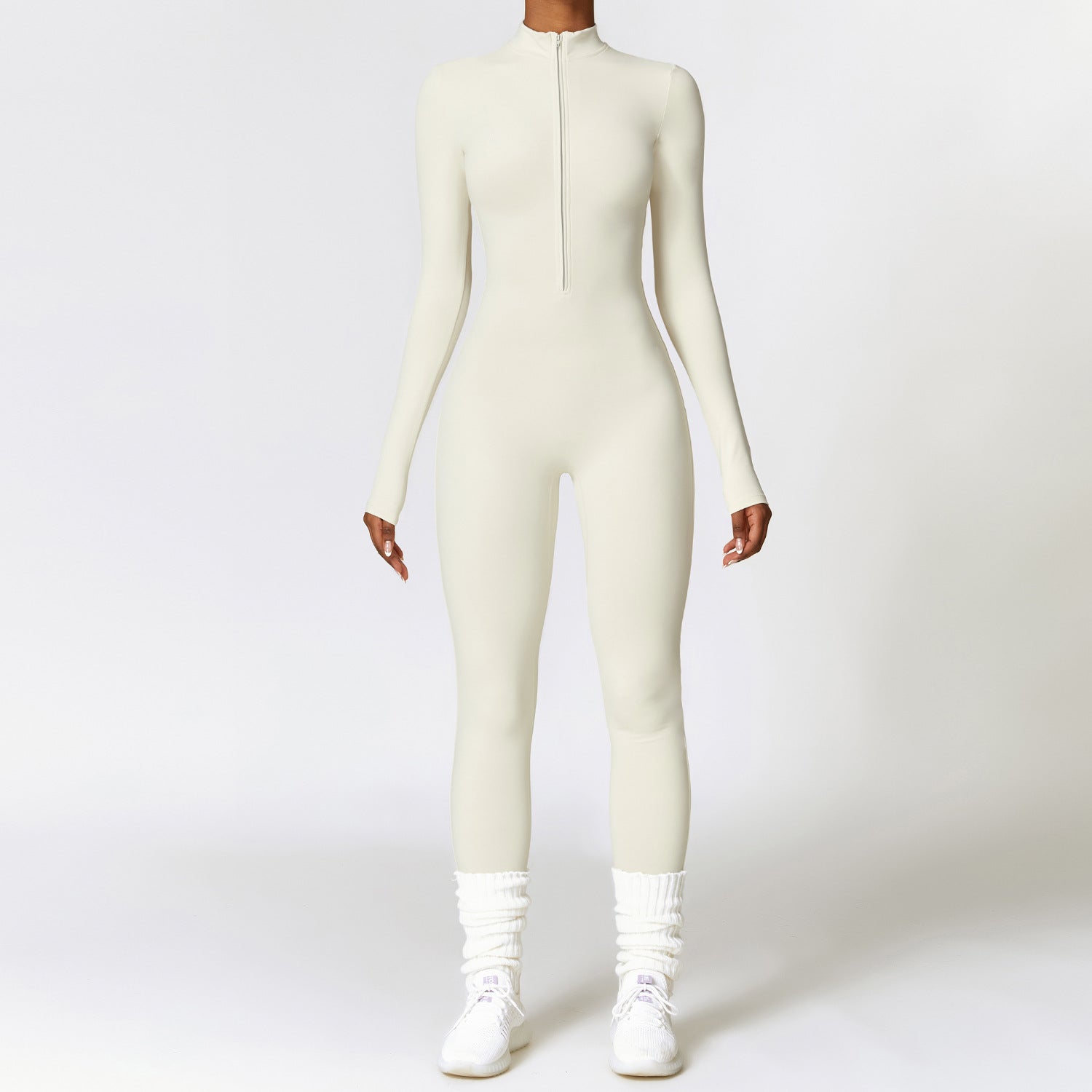 Warm Long-sleeve Yoga Fitness Breathable Bodysuit