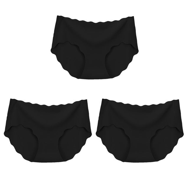 3PC Silk Seamless Panties - Many Combs