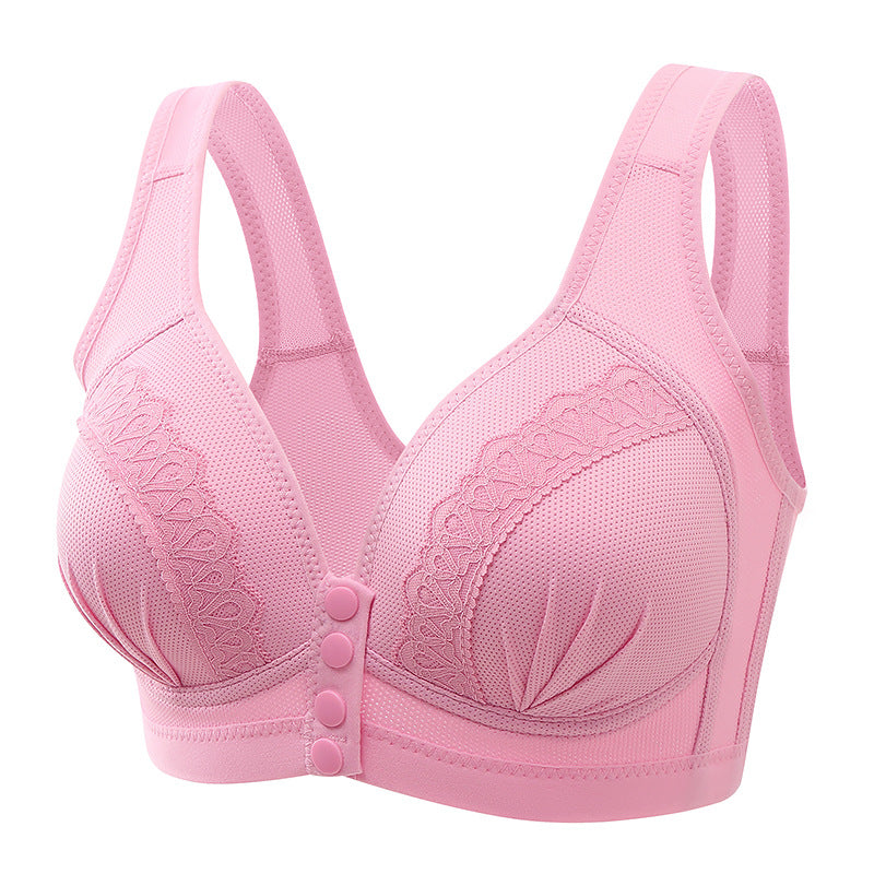 Wireless Push Up Bra Front Button Closure