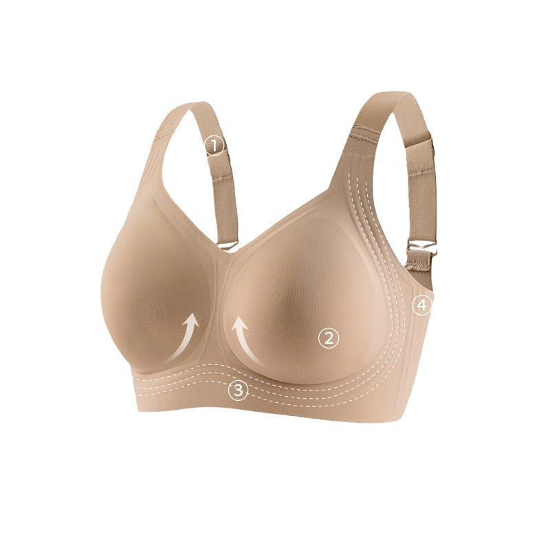 Seamless Double Shoulder Strap Bra