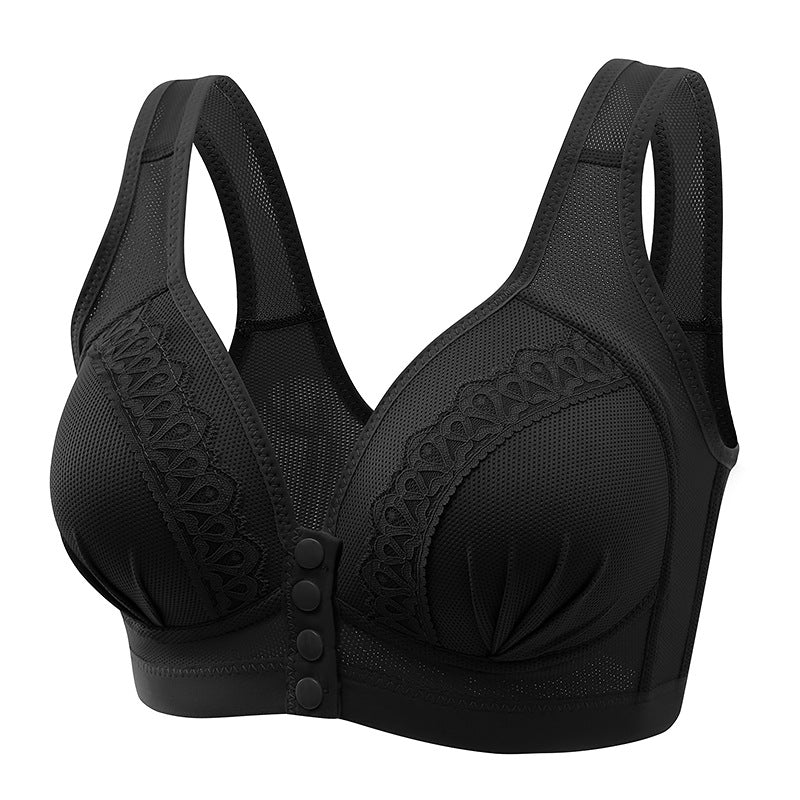 Wireless Push Up Bra Front Button Closure