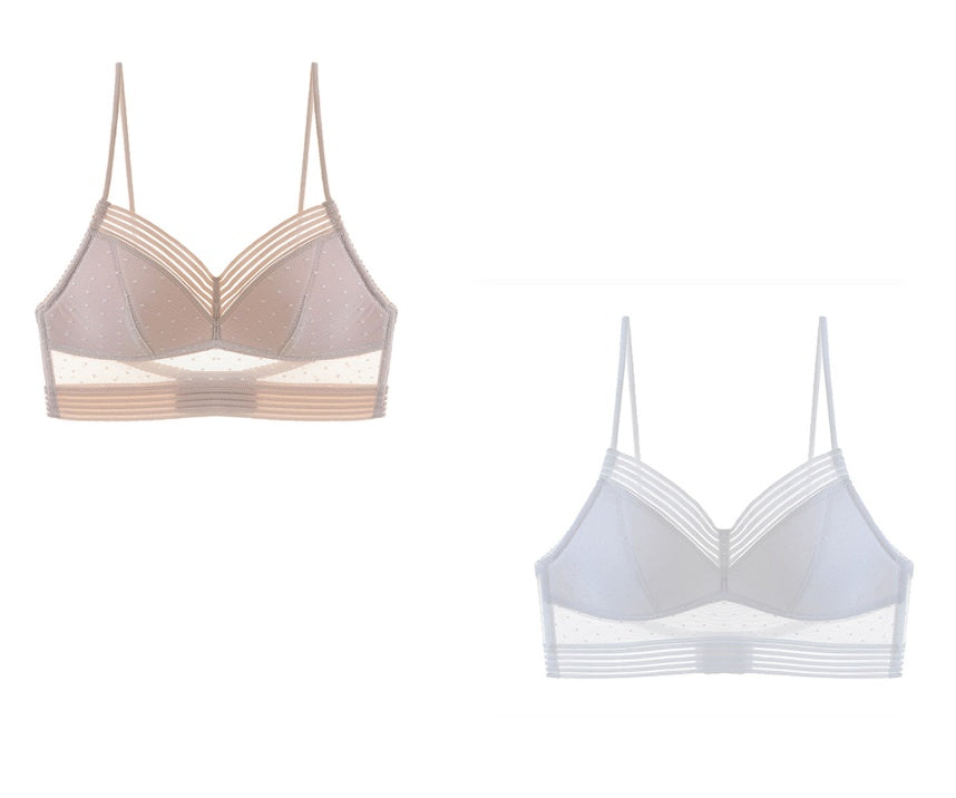 Wireles Bralette Low Back Thin Lace Push Up Bra 1-3PC