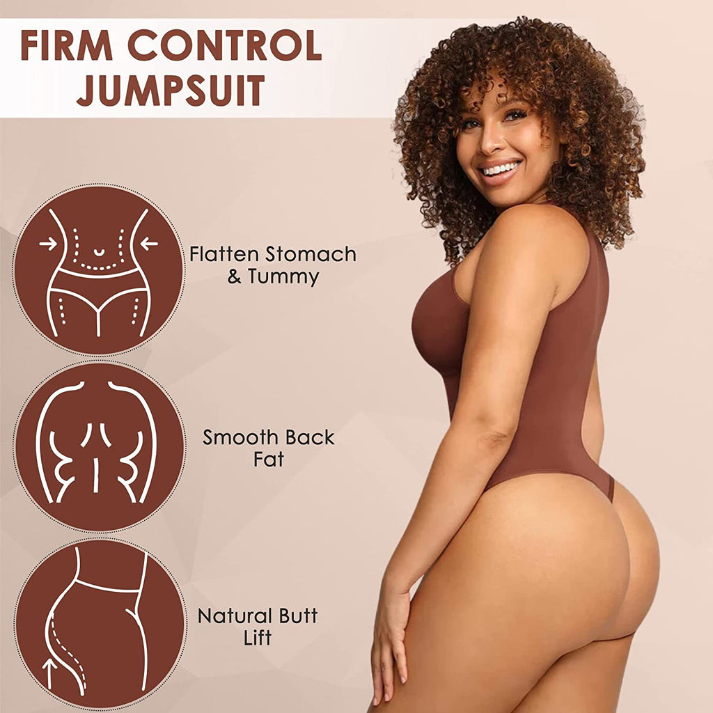 Round Neck Body Shaper Jumpsuit